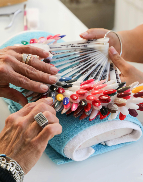 Luxury manicure at Blue Diamond Nail and Spa in Overland Park KS 66213